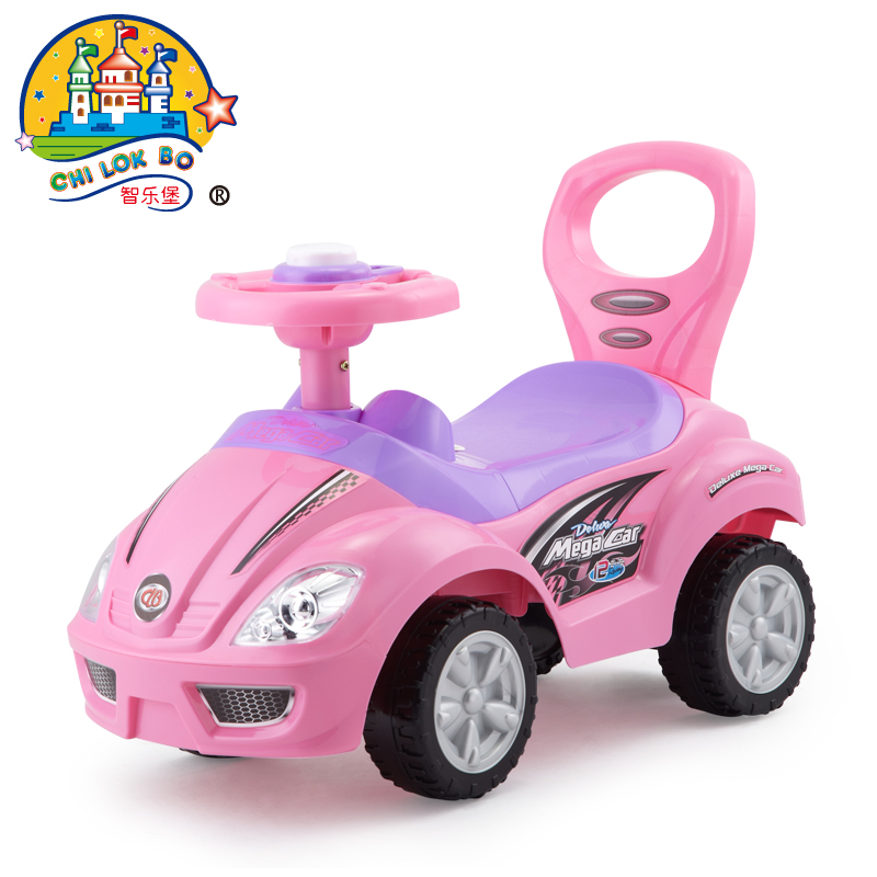 智乐堡童车玩具车381A宝宝滑行车踏行车儿童可坐助步车四轮猪仔车